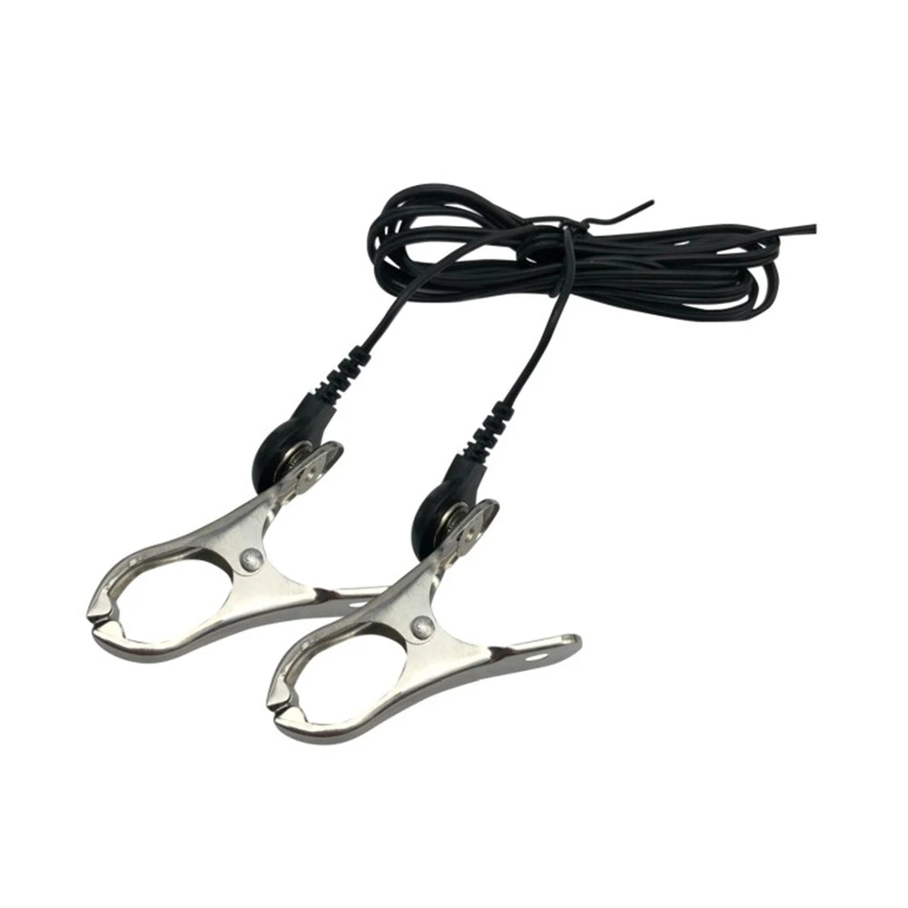 Electric Shock Nipple Clamps – BDSM Bondage Clitoris Clamp for Women (18+)