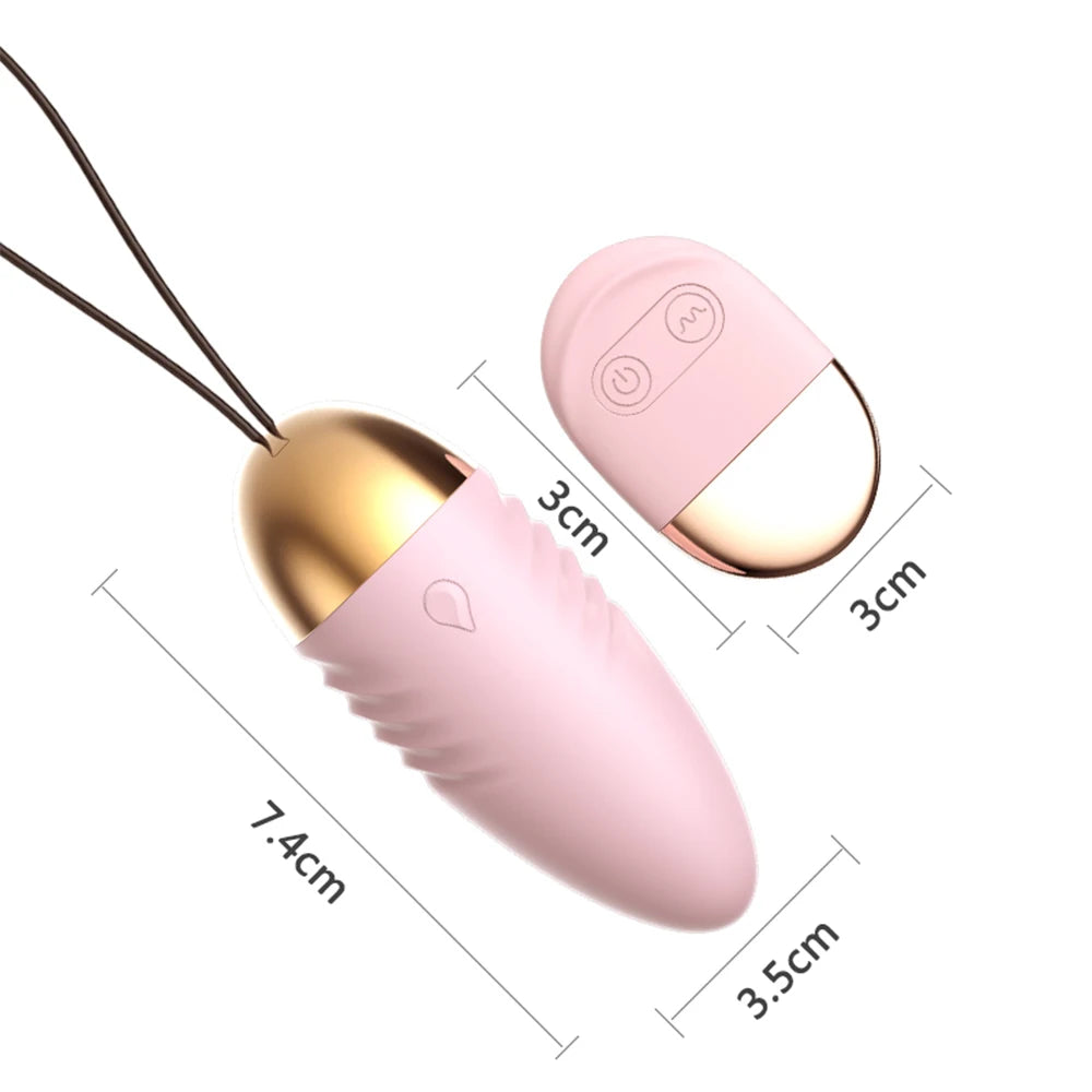 Wireless Remote Control Vibrator – 10-Speed Bullet Egg & Kegel Ball for Women