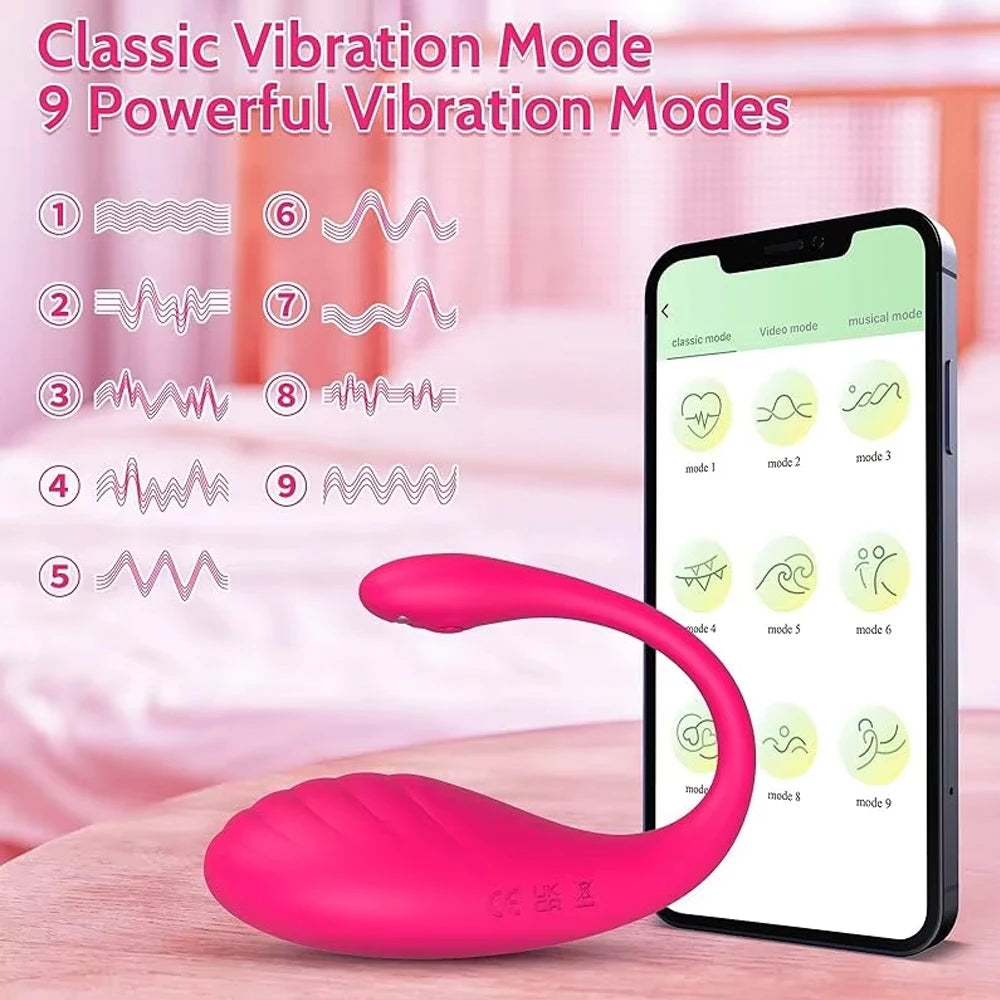 9-Speed APP Vibrating Egg – Wearable G-Spot & Anal Stimulator for Couples