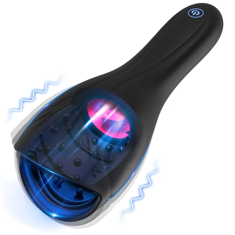 Automatic Pocket Pussy Cup – Tongue Licking Blowjob Glans Trainer for Men