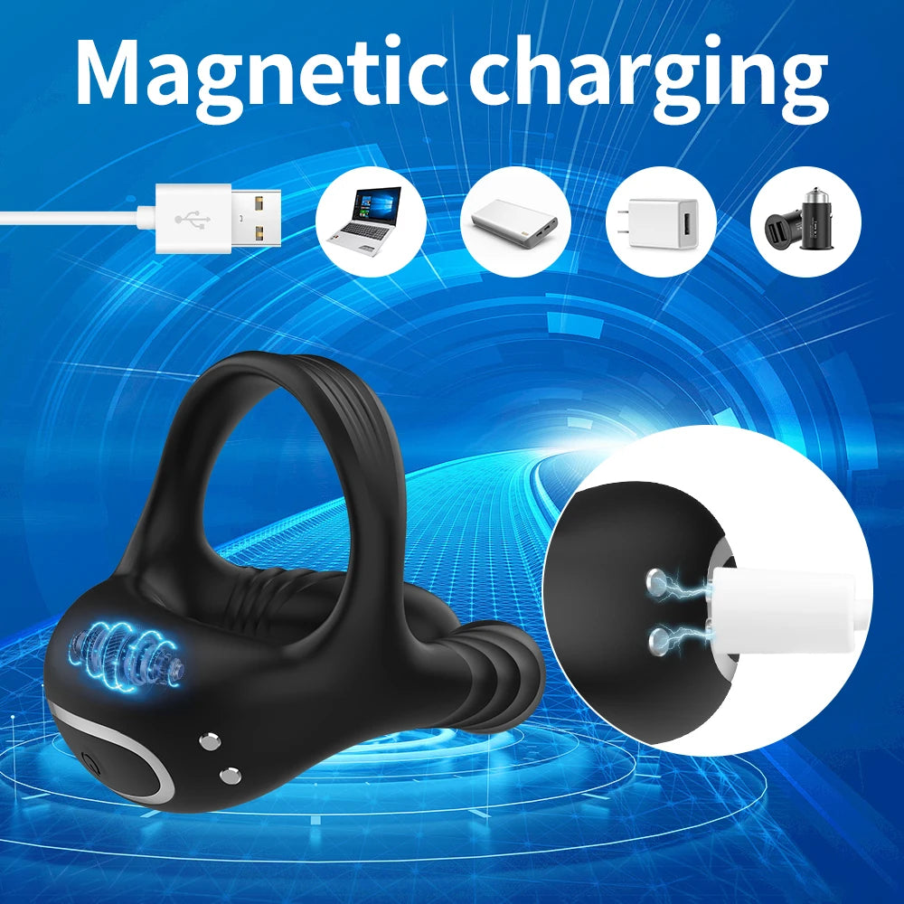 APP-Controlled Cock Ring Vibrator – Delay Ejaculation Dick Sleeve for Couples