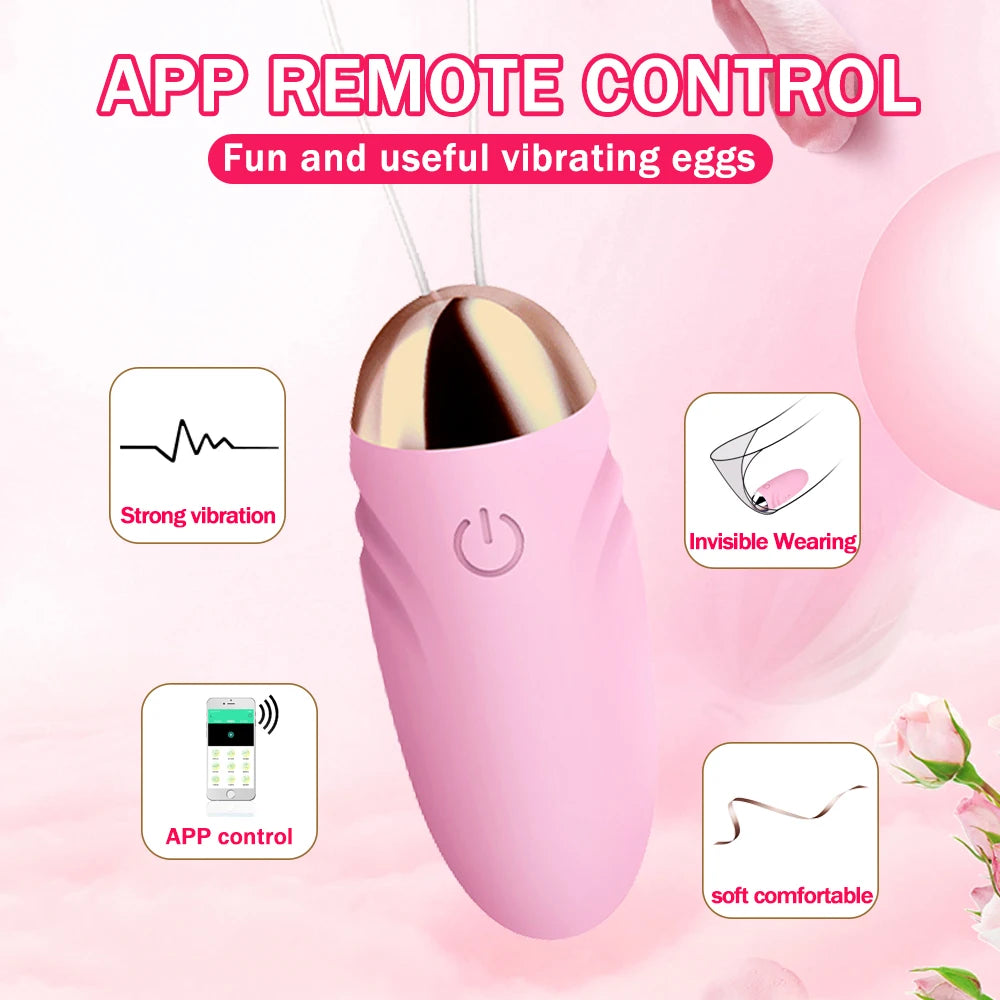 Bluetooth APP Dildo Vibrator – Wearable G-Spot Egg & Clit Massager for Women