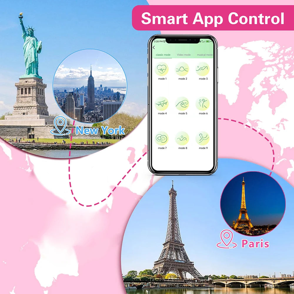 Bluetooth APP Dildo Vibrator – Wearable G-Spot Egg & Clit Massager for Women