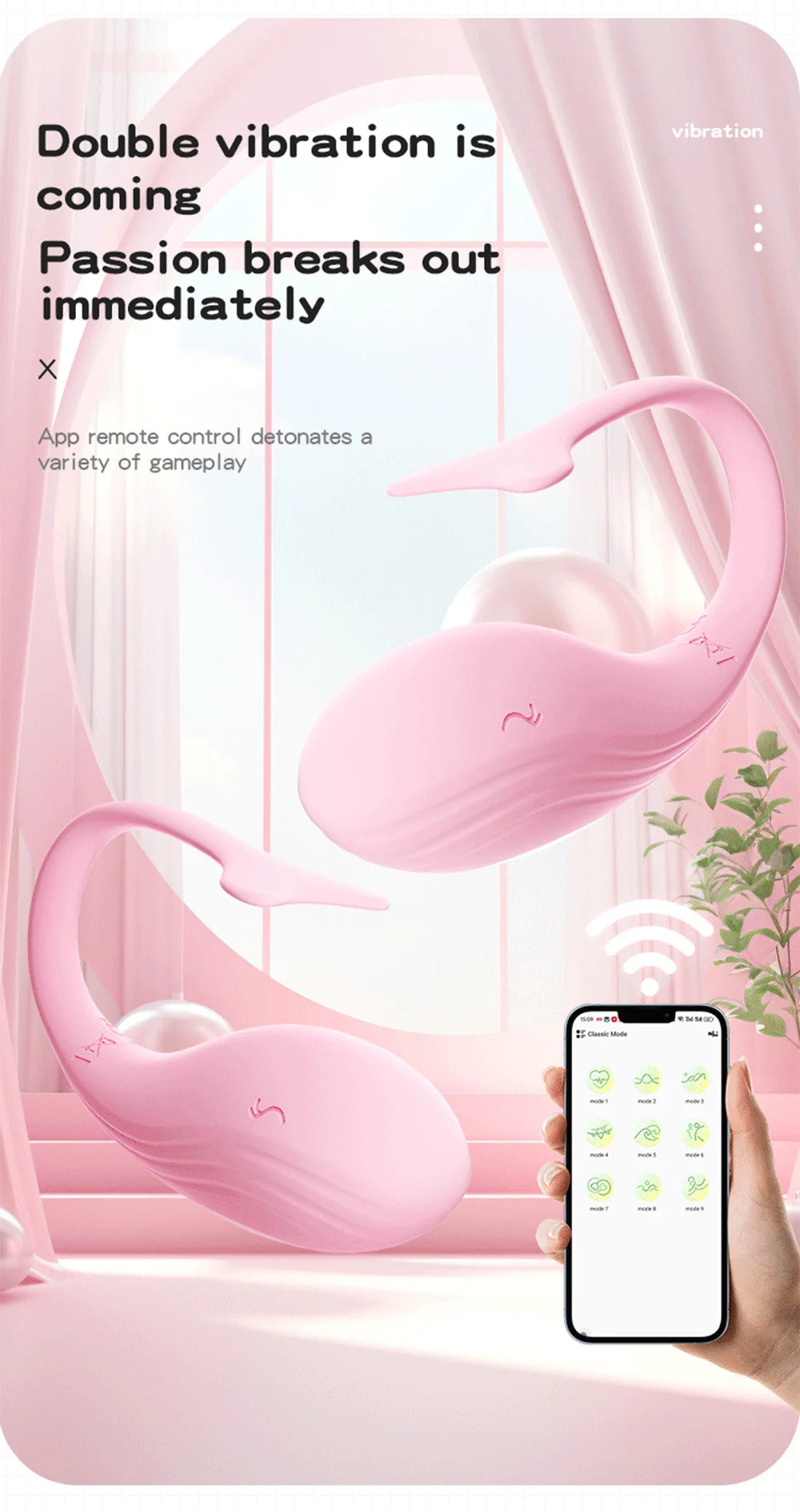 9-Speed APP Vibrating Egg – Wearable G-Spot & Anal Stimulator for Couples