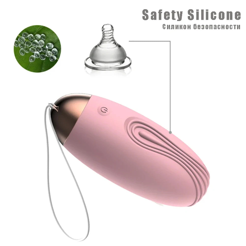Wireless Remote Control Vibrator – 10-Speed Bullet Egg & Kegel Ball for Women