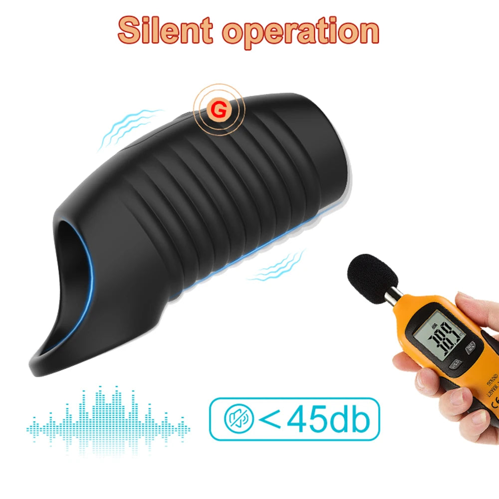 APP Remote Penis Sleeve Vibrator – G-Spot Delay Ejaculation Ring for Men