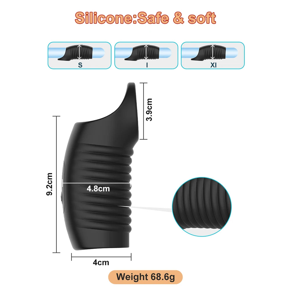 2-in-1 APP Penis Sleeve & Cock Ring – Vibrating Delay Extender for Men