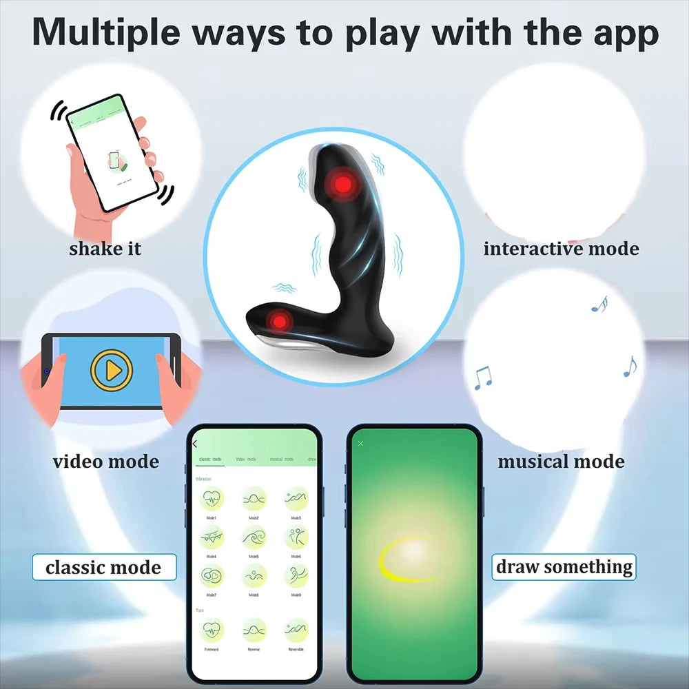 APP-Controlled Anal Vibrator – Prostate Massager & Butt Plug for Men