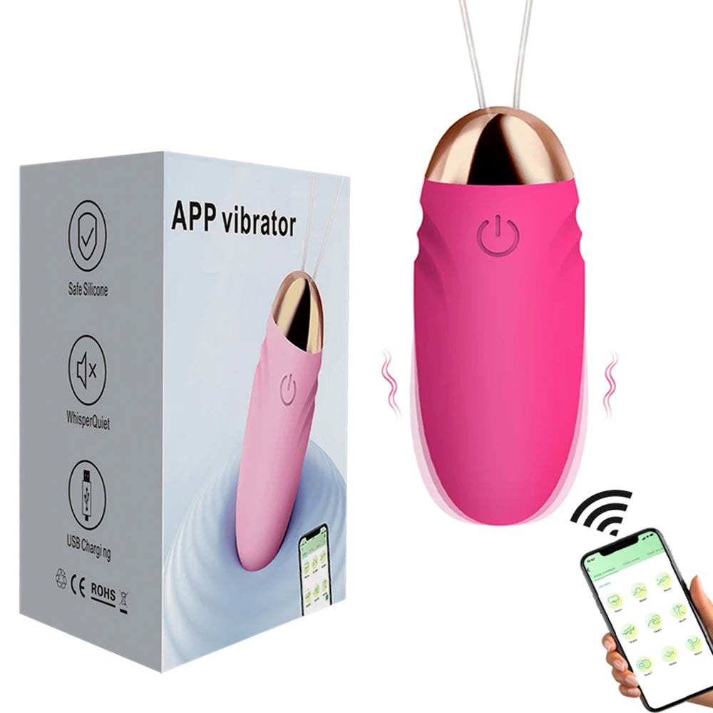 Bluetooth APP Dildo Vibrator – Wearable G-Spot Egg & Clit Massager for Women