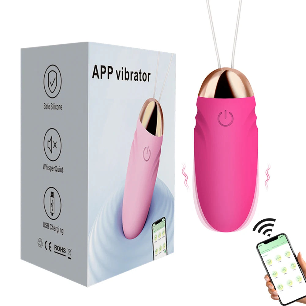 Bluetooth APP Dildo Vibrator – Wearable G-Spot Egg & Clit Massager for Women