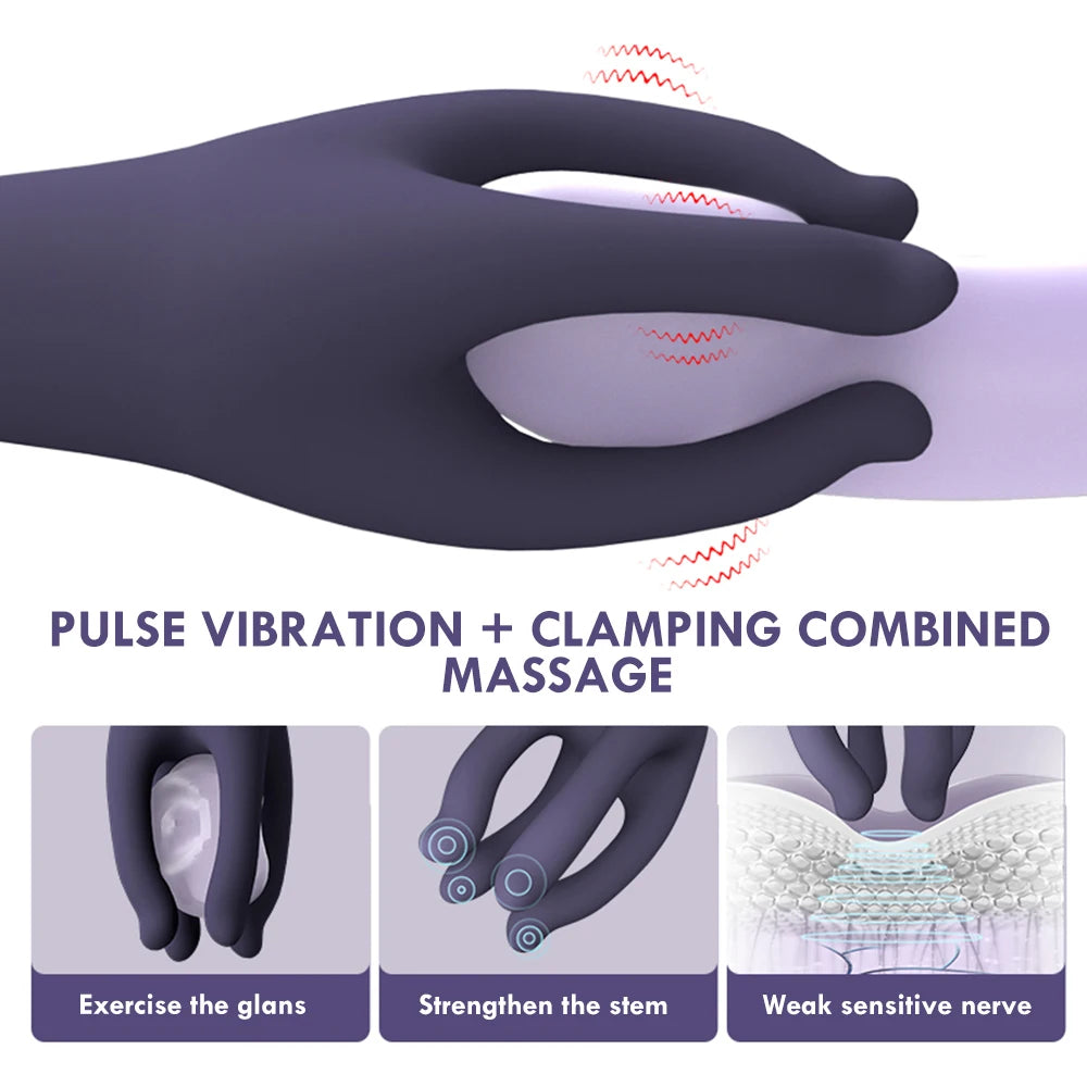 10-Speed Glans Trainer – Vibrating Penis Delay Masturbator for Men