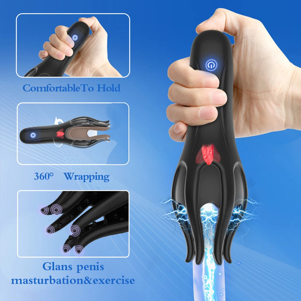 10-Mode Glans Vibrator – Delay Trainer & Oral Climax Masturbator for Men