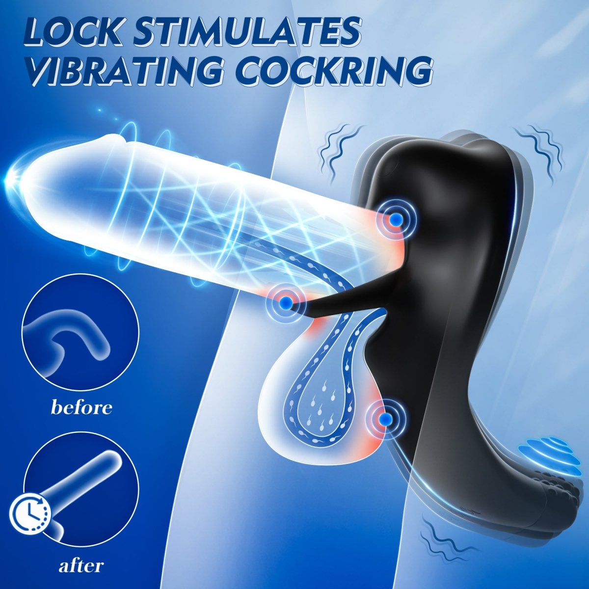 App-Controlled Multi-Stimulation Penis Ring and Prostate Massager
