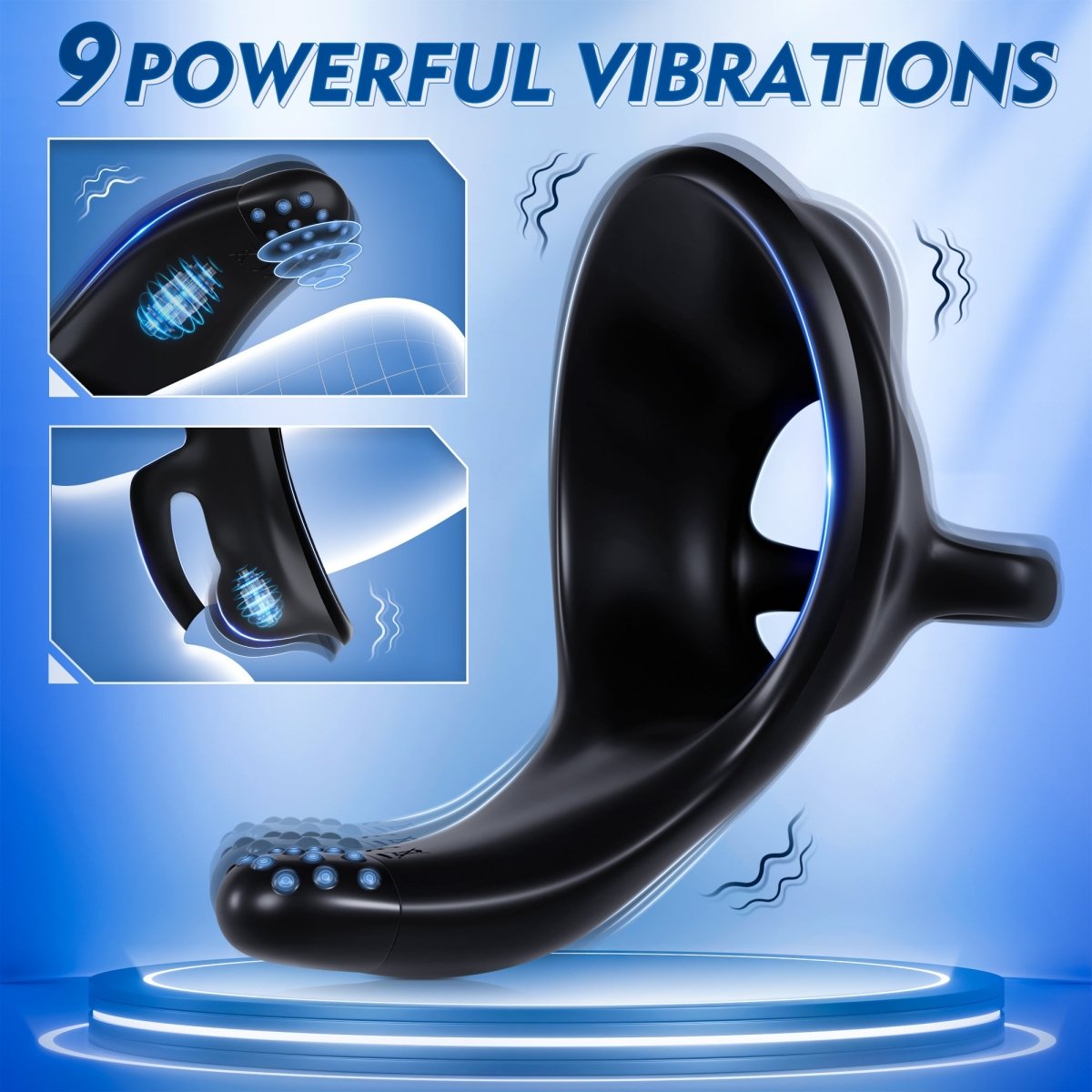 App-Controlled Multi-Stimulation Penis Ring and Prostate Massager