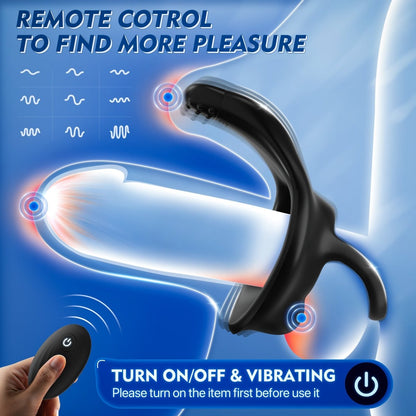 App-Controlled Multi-Stimulation Penis Ring and Prostate Massager
