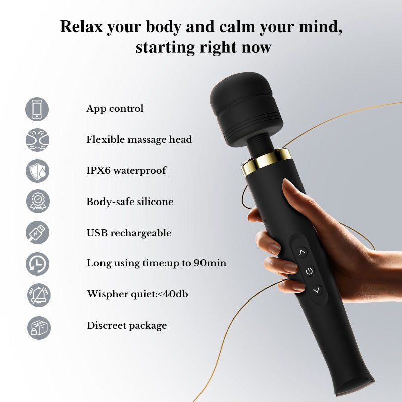 App-Controlled Cordless Wand Massager
