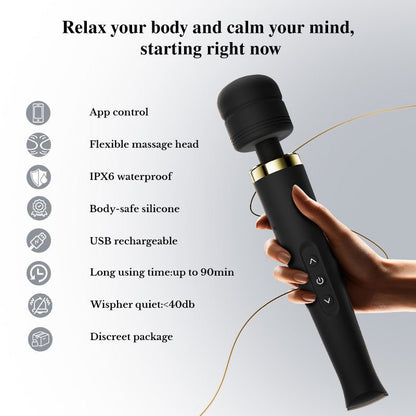 App-Controlled Cordless Wand Massager