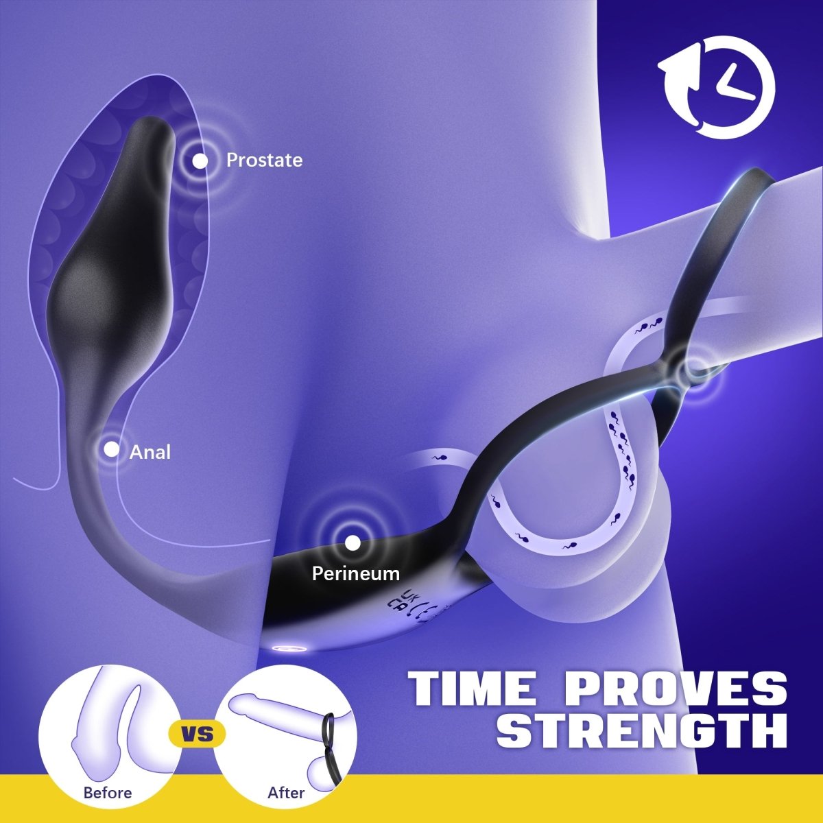 Prostate Massager with Double Ring