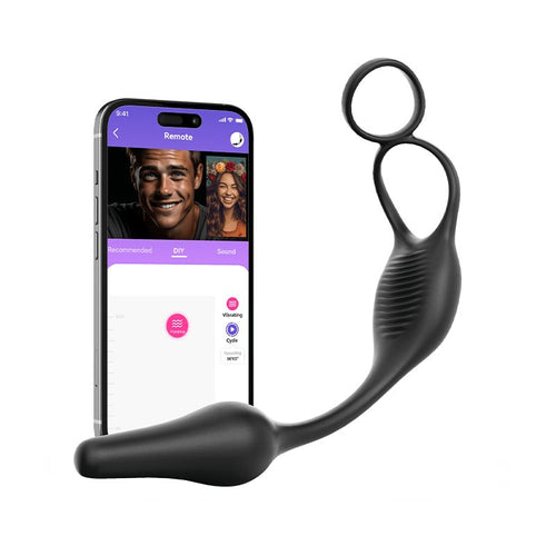 Prostate Massager with Double Ring
