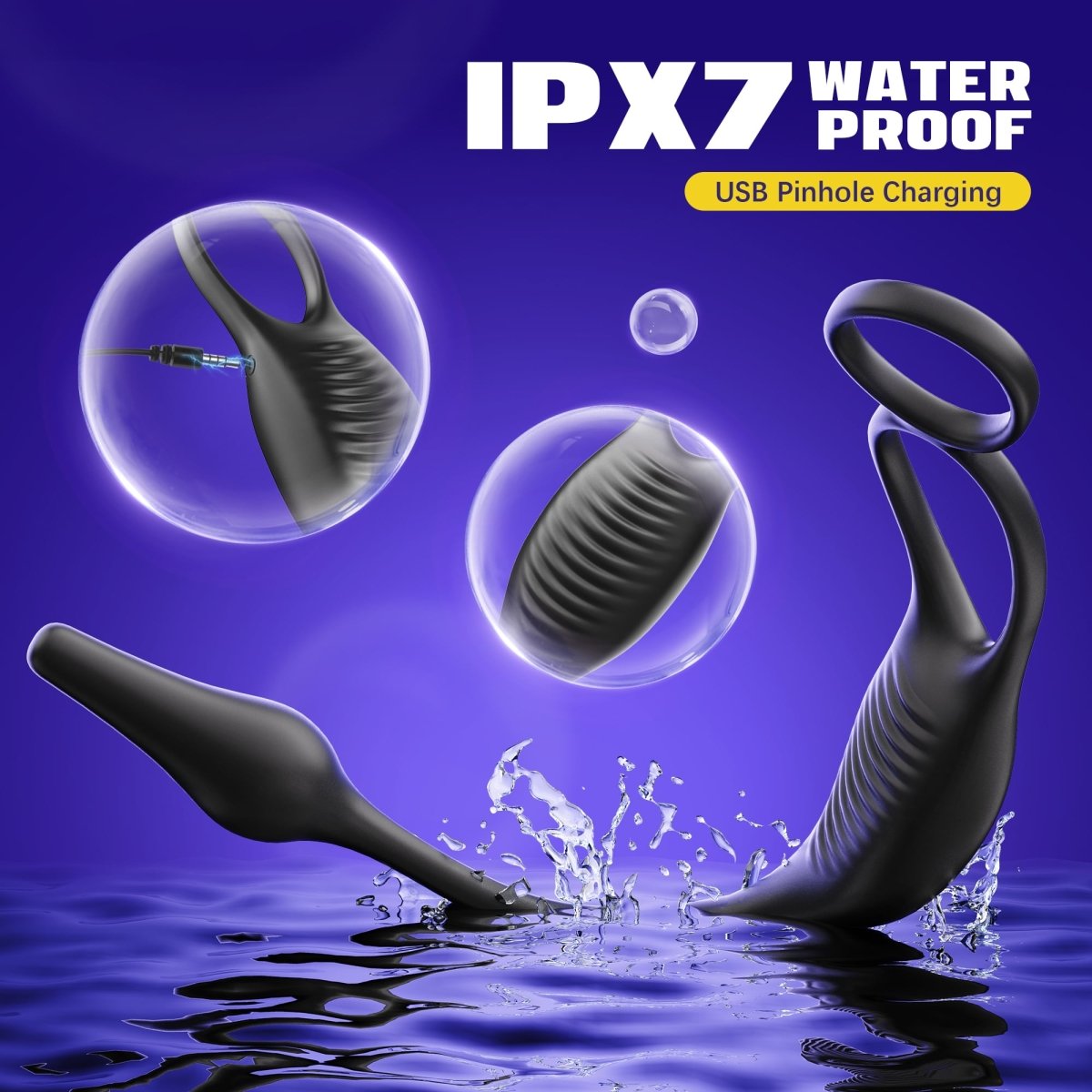 Prostate Massager with Double Ring