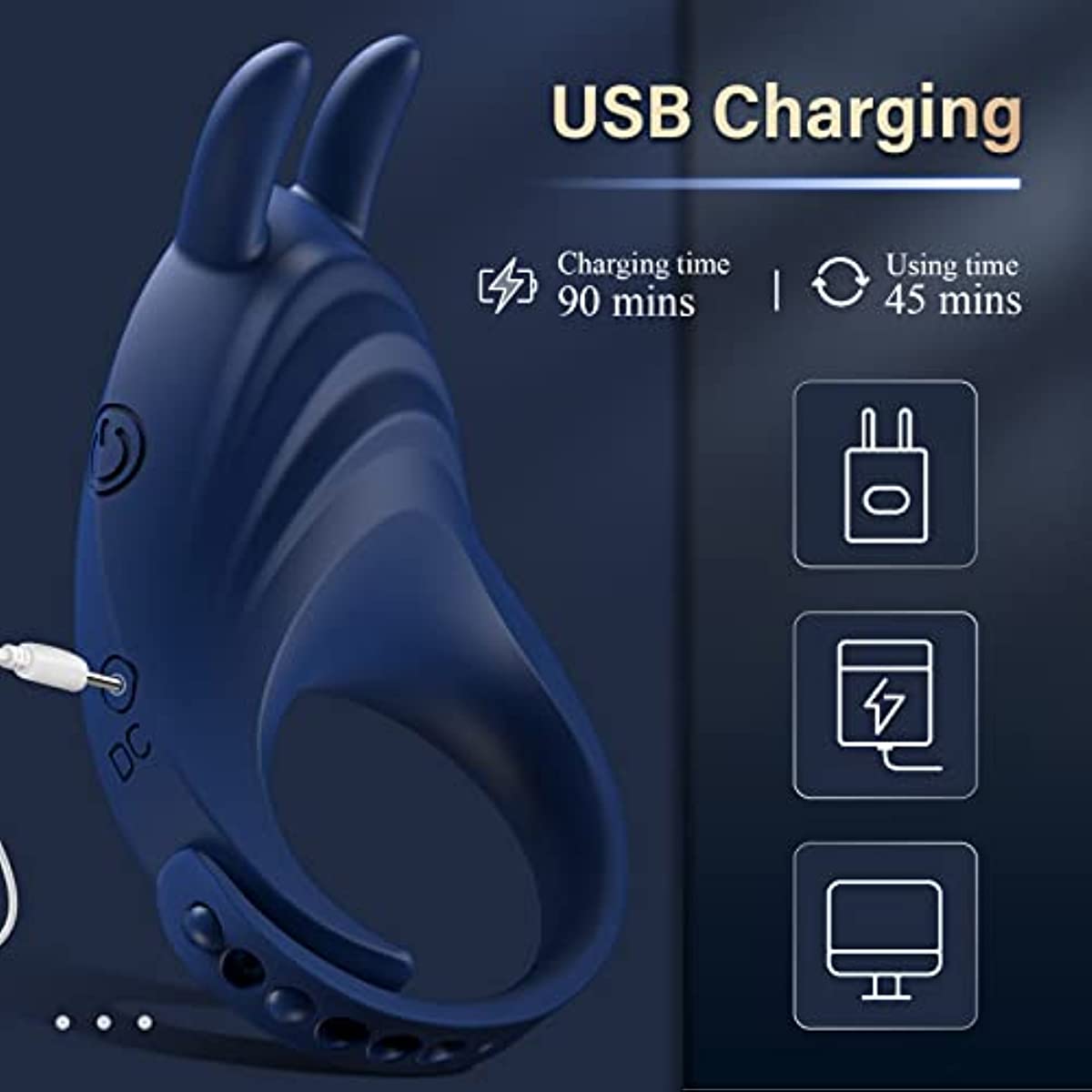 Adjustable Vibrating Cock Ring