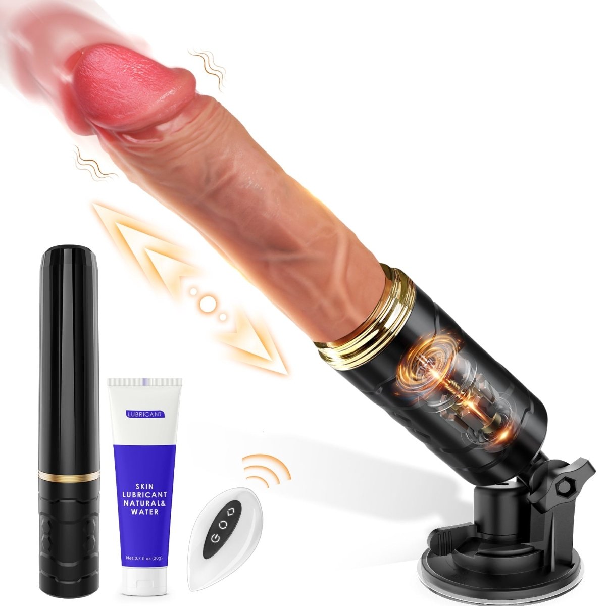ASPRO App-Controlled Realistic Thrusting Dildo with Suction Cup