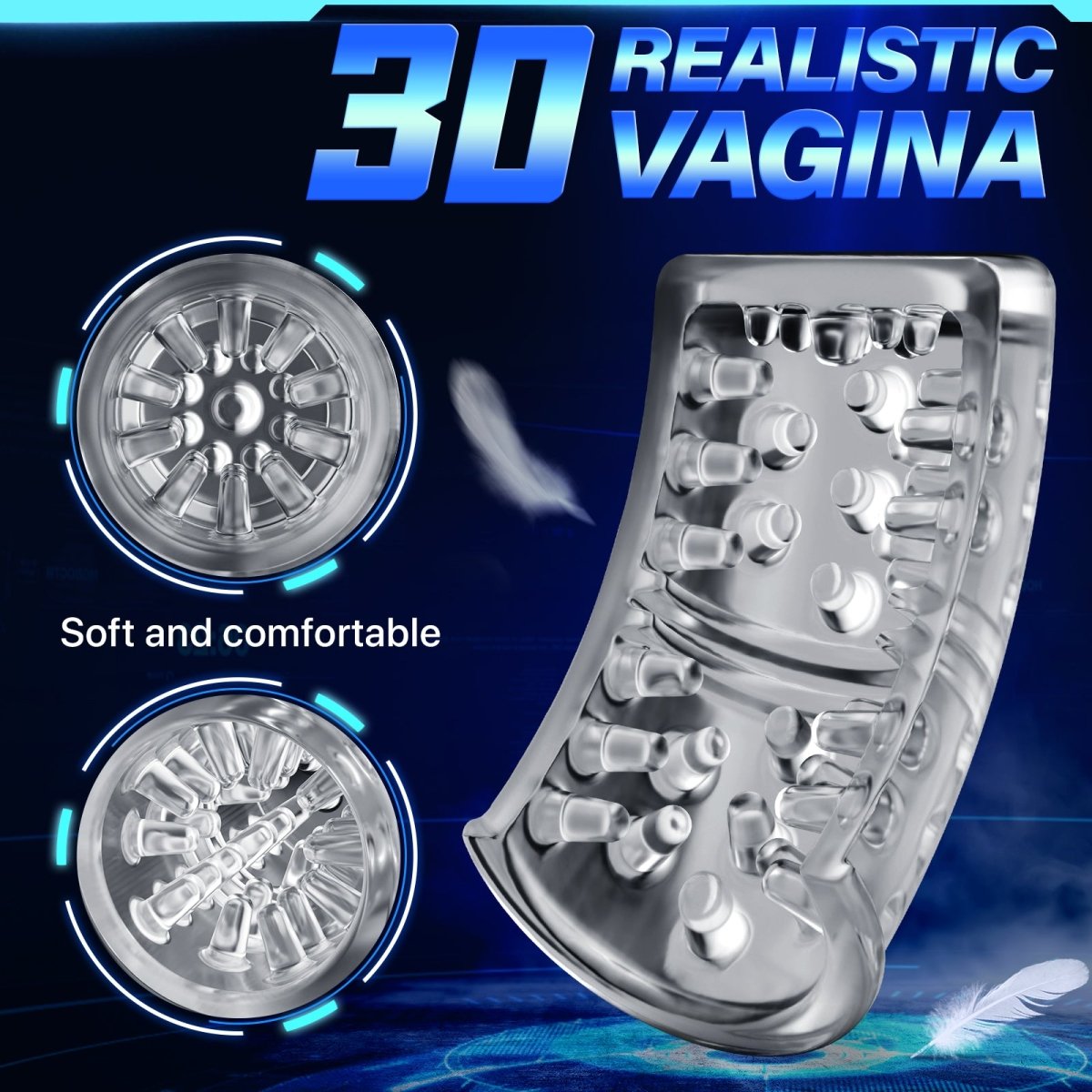 Auto Rotation and Sucking Male Masturbator