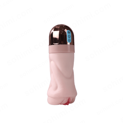 Compact suction and vibrating pocket pussy