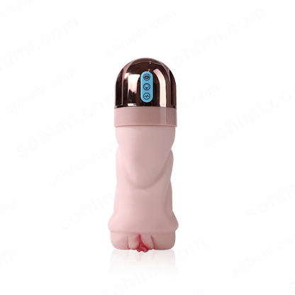 Compact suction and vibrating pocket pussy
