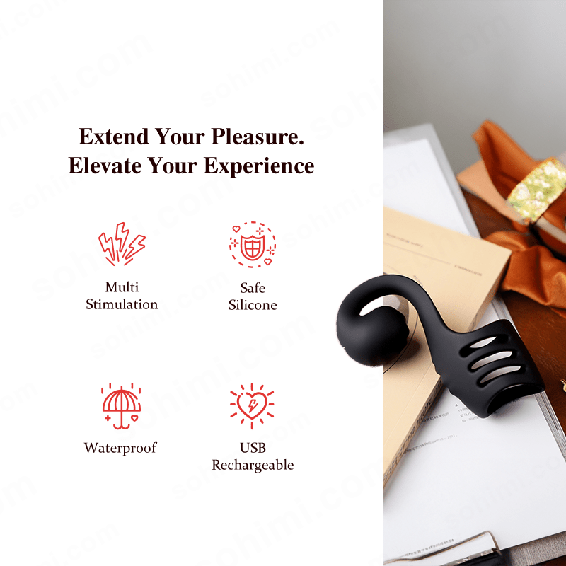 Snail-Shaped Vibrating Penis Sleeve Ring