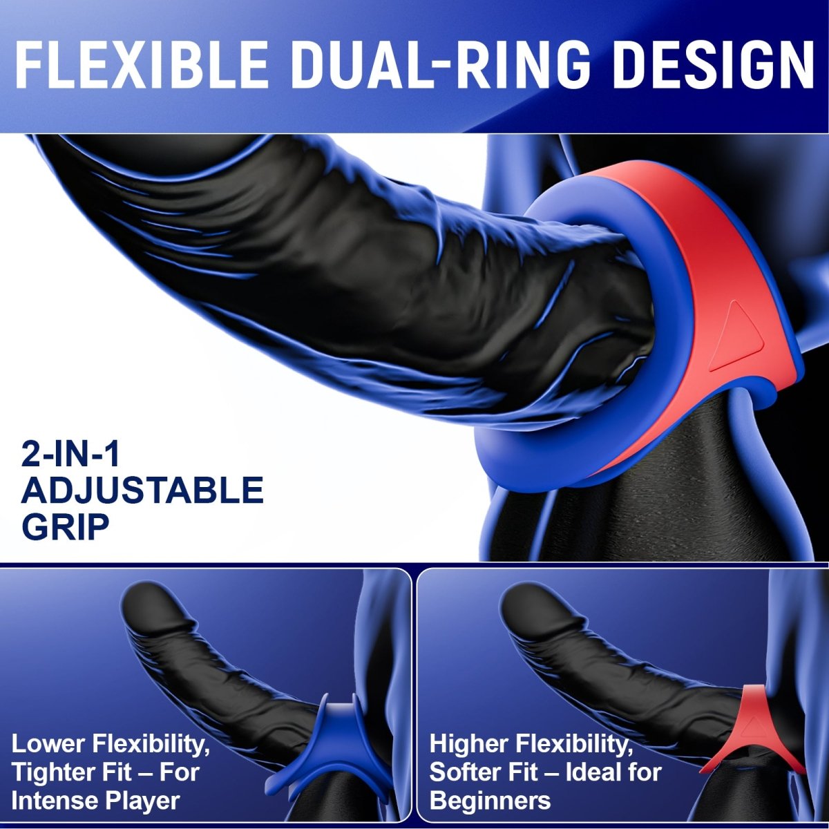 Detachable and Flexible Silicone Male Cock Ring