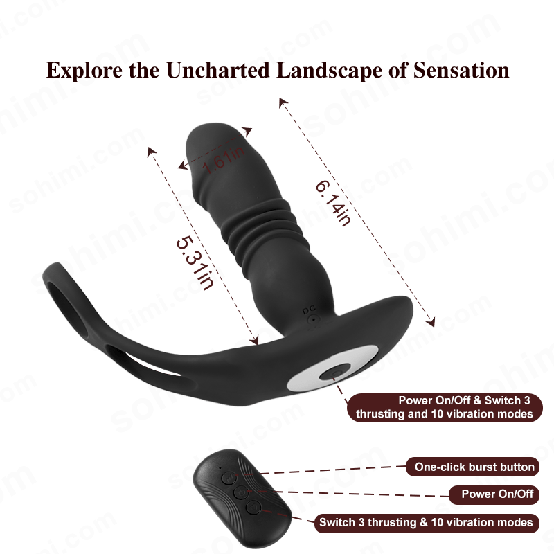 Thrusting Butt Plug with Cock Ring