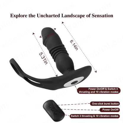 Thrusting Butt Plug with Cock Ring
