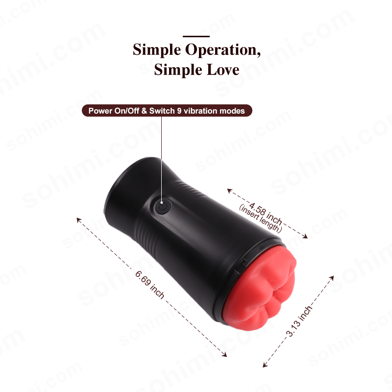 Mouth-Style Vibrating Male Masturbator