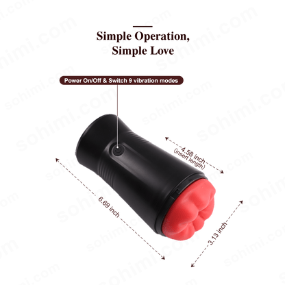 Mouth-Style Vibrating Male Masturbator