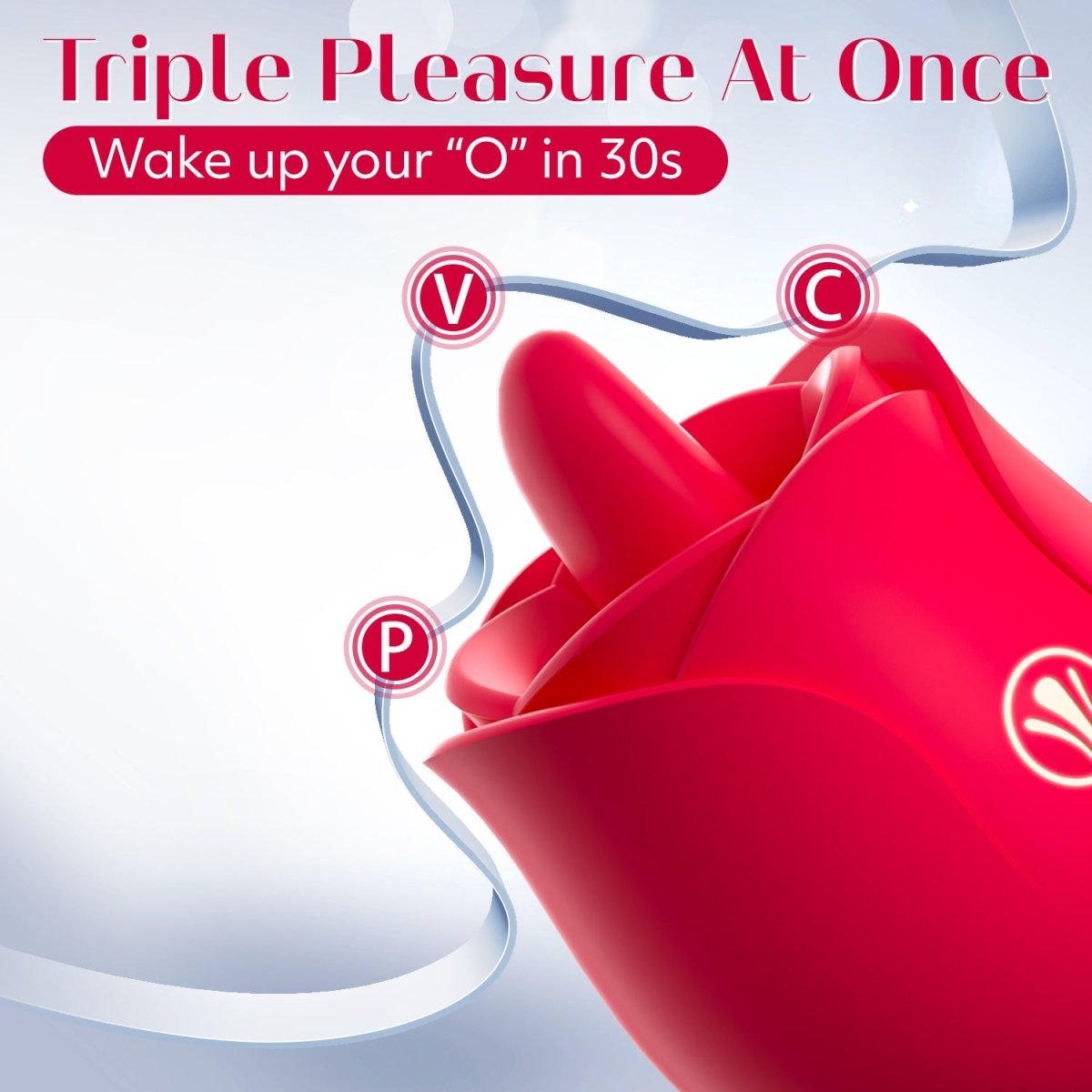 Female Tongue Licking and vibratiing Rose Clitorial Stimulator