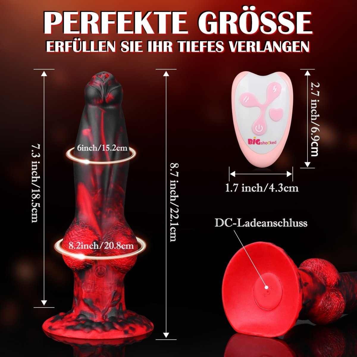 Remote-Control Thrusting Monster Dildo with Suction Cup