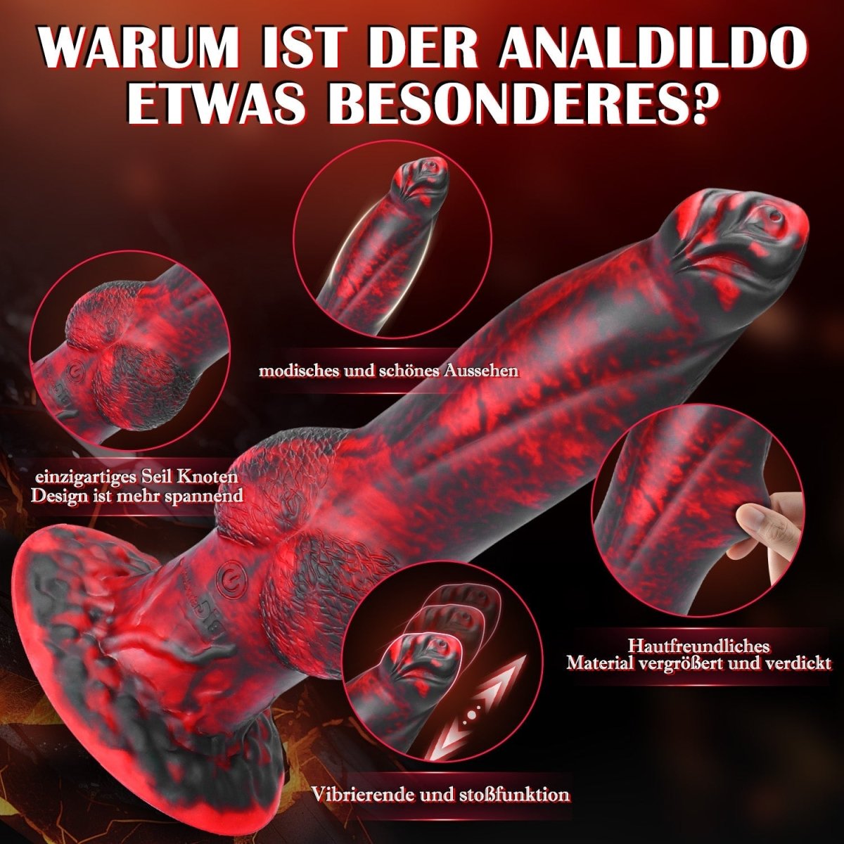 Remote-Control Thrusting Monster Dildo with Suction Cup