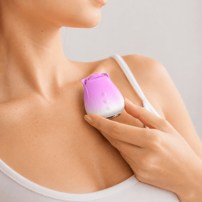 App-Controlled Rose Suction Vibrator