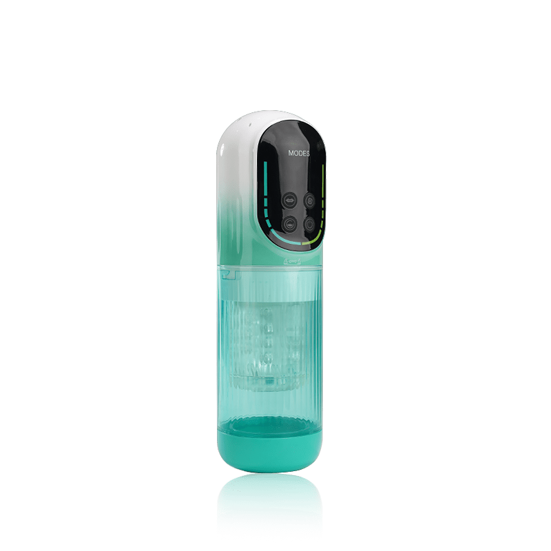 Suction, thrusting, and rotating male masturbator