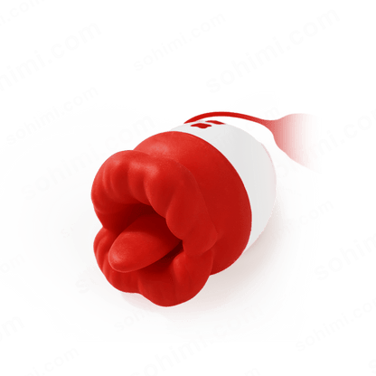 Thrusting Tongue-Licking Rose Vibrator