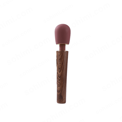 Wood-Textured Cordless Wand Massager