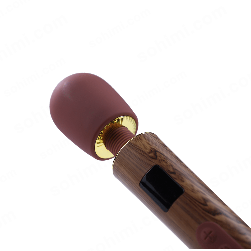 Wood-Textured Cordless Wand Massager