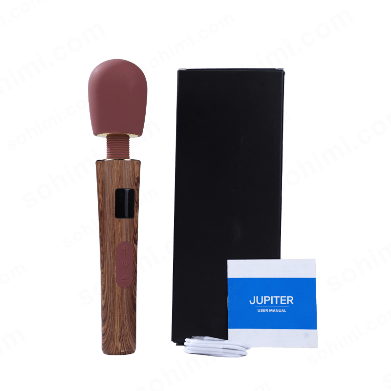 Wood-Textured Cordless Wand Massager