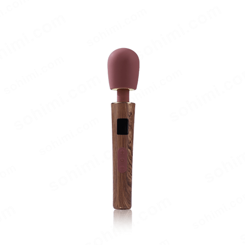 Wood-Textured Cordless Wand Massager