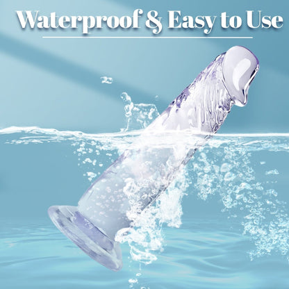 Transparent Silicone Dildo with Suction Cup