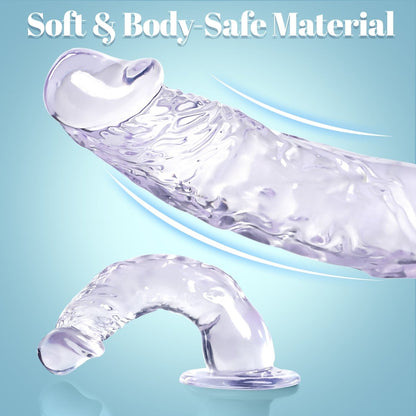 Transparent Silicone Dildo with Suction Cup