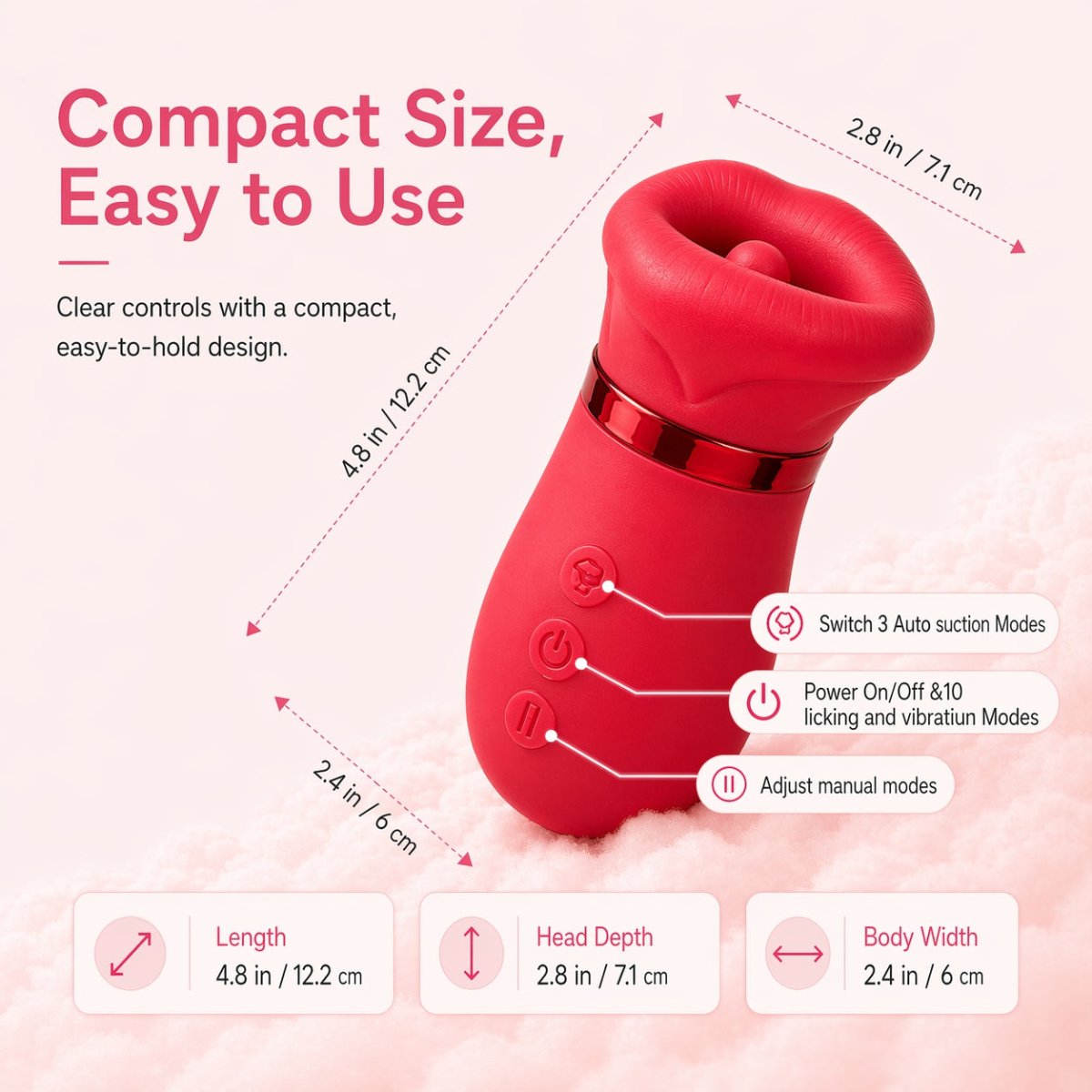 4-in-1 Tongue-Licking Clitoral Vibrator