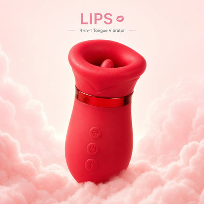 4-in-1 Tongue-Licking Clitoral Vibrator