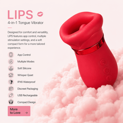 4-in-1 Tongue-Licking Clitoral Vibrator